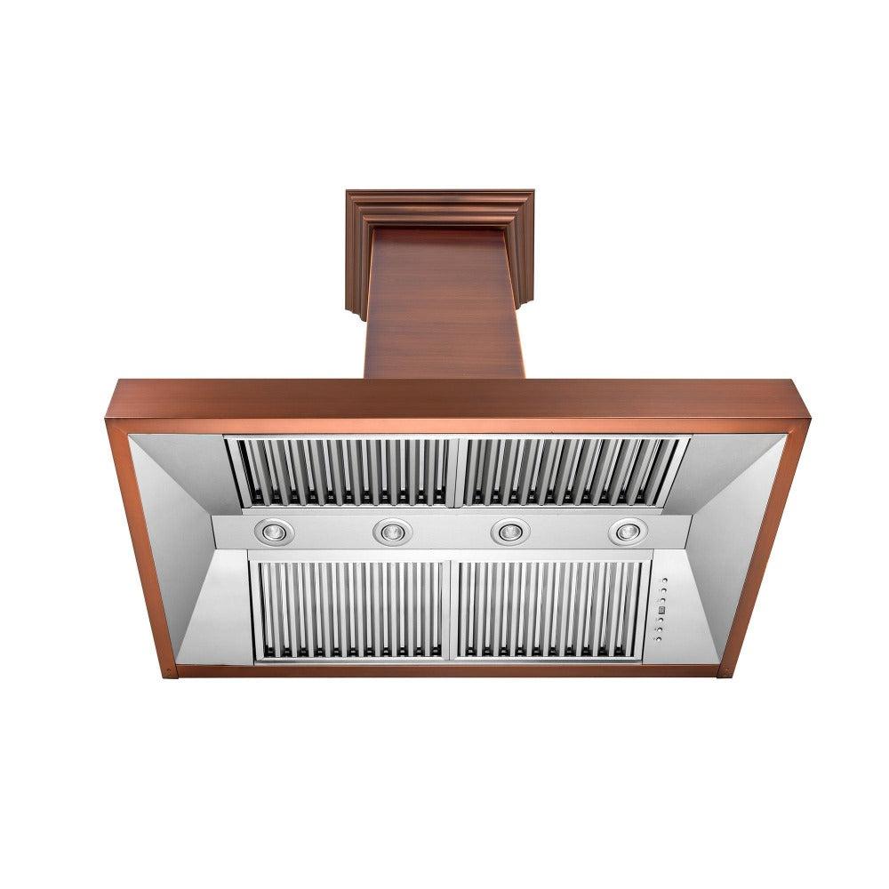 ZLINE 48 in. Designer Series Ducted Wall Mount Range Hood in Copper (8667C-48)