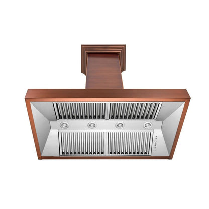ZLINE 48 in. Designer Series Ducted Wall Mount Range Hood in Copper (8667C-48)