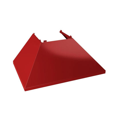 ZLINE 30 in. Ducted Satin Stainless Steel Wall Mount Range Hood with Red Gloss Shell (8654RG-30)