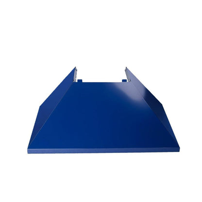 ZLINE 48 in. Ducted Satin Stainless Steel Wall Mount Range Hood with Blue Gloss Shell (8654BG-48)
