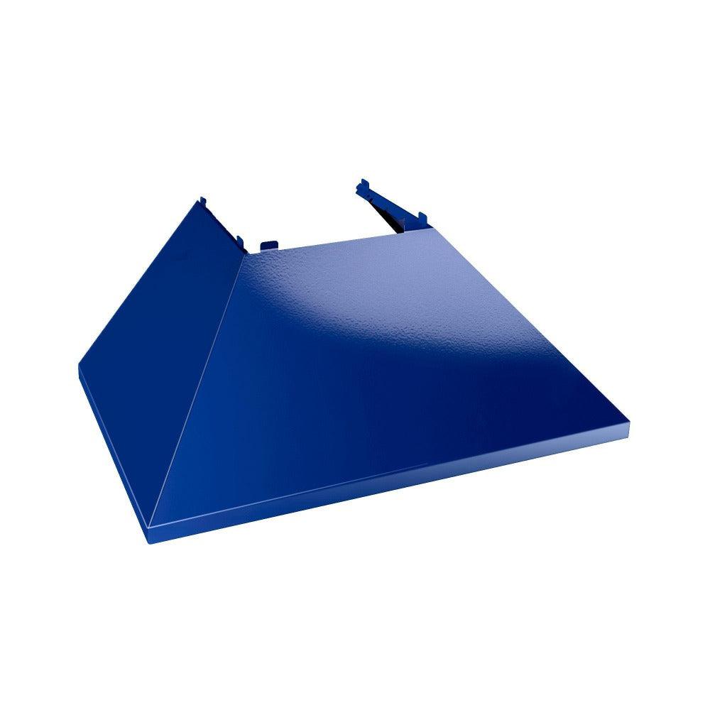 ZLINE 48 in. Ducted Satin Stainless Steel Wall Mount Range Hood with Blue Gloss Shell (8654BG-48)