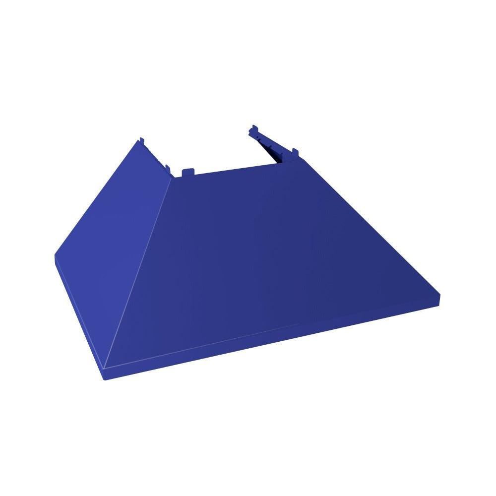 ZLINE 36 in. Ducted Satin Stainless Steel Wall Mount Range Hood with Blue Matte Shell (8654BM-36)
