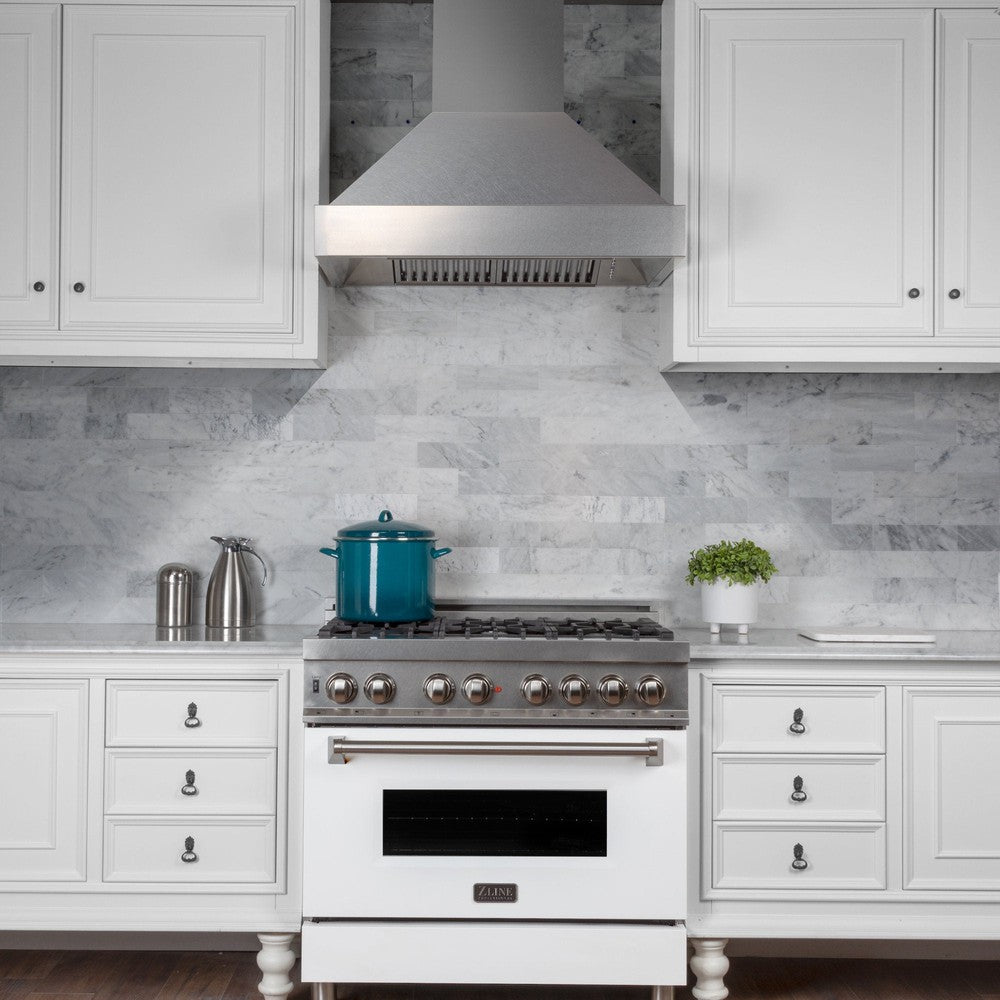 ZLINE 36 in. Satin Stainless Steel Wall Mount Range Hood (8654SN-36)