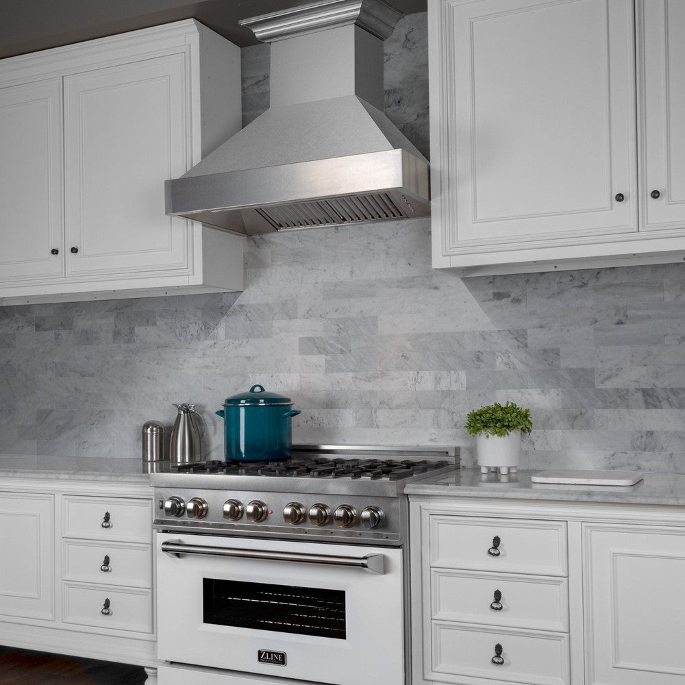 ZLINE 36 in. Satin Stainless Steel Wall Mount Range Hood (8654SN-36)