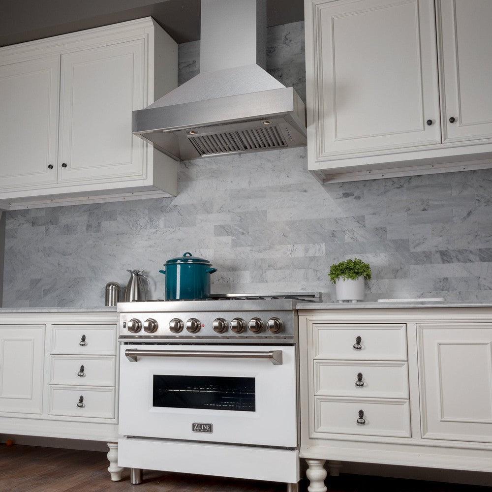 ZLINE 36 in. Satin Stainless Steel Wall Mount Range Hood (8654SN-36)