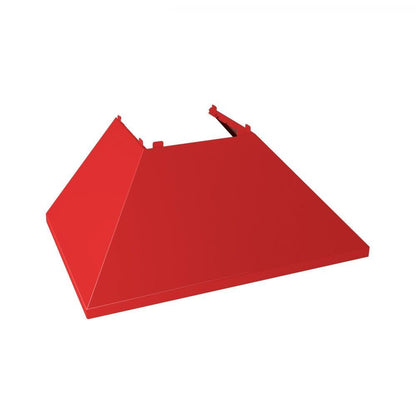 ZLINE 36 in. Ducted Satin Stainless Steel Wall Mount Range Hood with Red Matte Shell (8654RM-36)