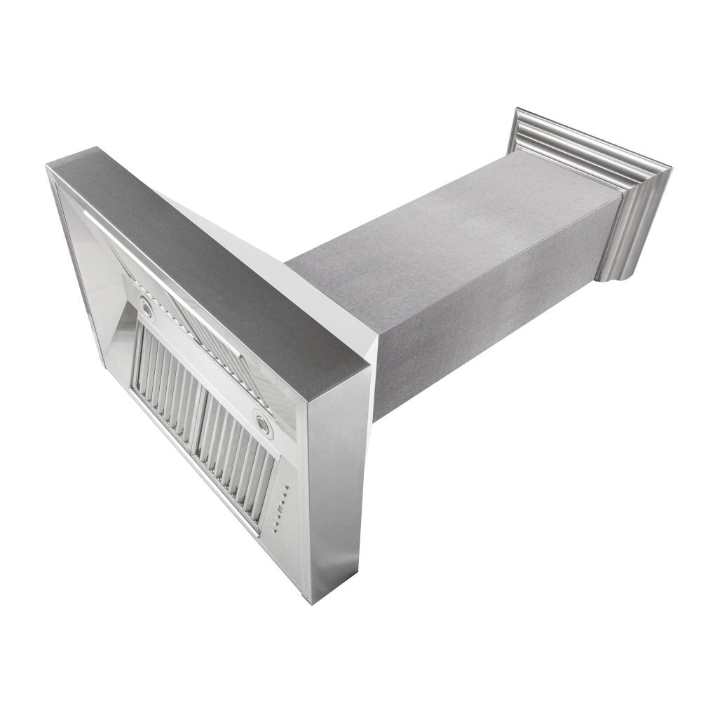 ZLINE 30 in. Ducted Satin Stainless Steel Wall Mount Range Hood with White Matte Shell (8654WM-30)