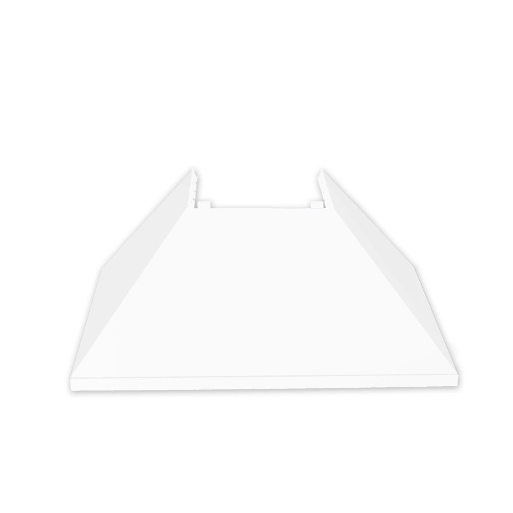 ZLINE 48 in. Ducted Satin Stainless Steel Wall Mount Range Hood with White Matte Shell (8654WM-48)