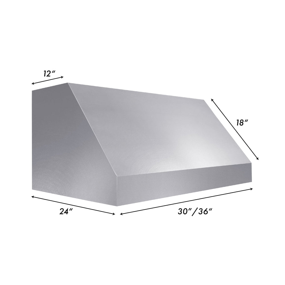 ZLINE 36 in. Satin Stainless Steel Convertible Vent Under Cabinet Range Hood (8685S-36)