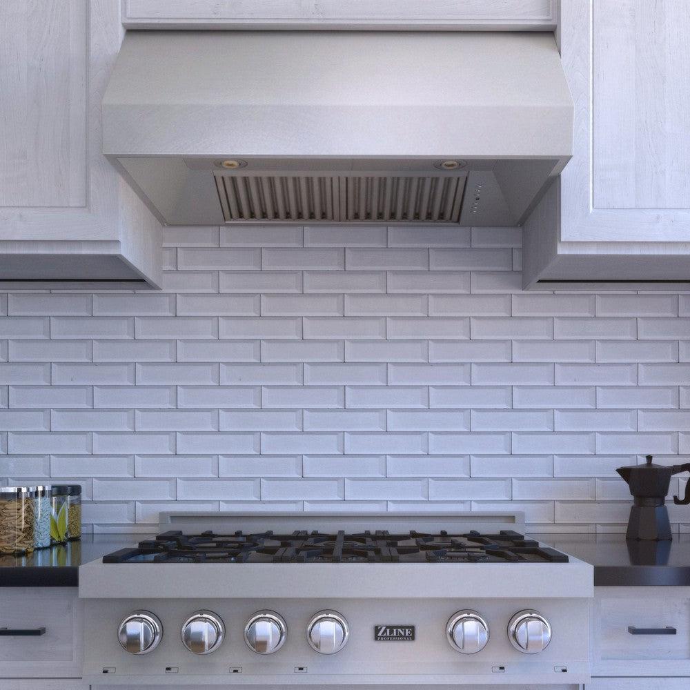 ZLINE 36 in. Satin Stainless Steel Convertible Vent Under Cabinet Range Hood (8685S-36)