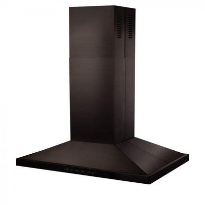 ZLINE 48 in. Convertible Vent Island Mount Range Hood in Black Stainless Steel (BSGL2iN-48)
