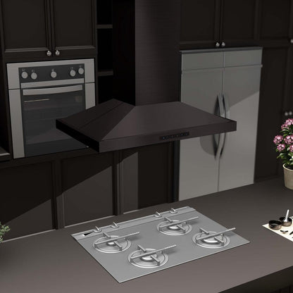 ZLINE 30 in. Convertible Vent Island Mount Range Hood in Black Stainless Steel (BSGL2iN-30)