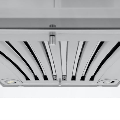 ZLINE 30 in. Convertible Vent Island Mount Range Hood in Stainless Steel and Glass (GL9i-30)