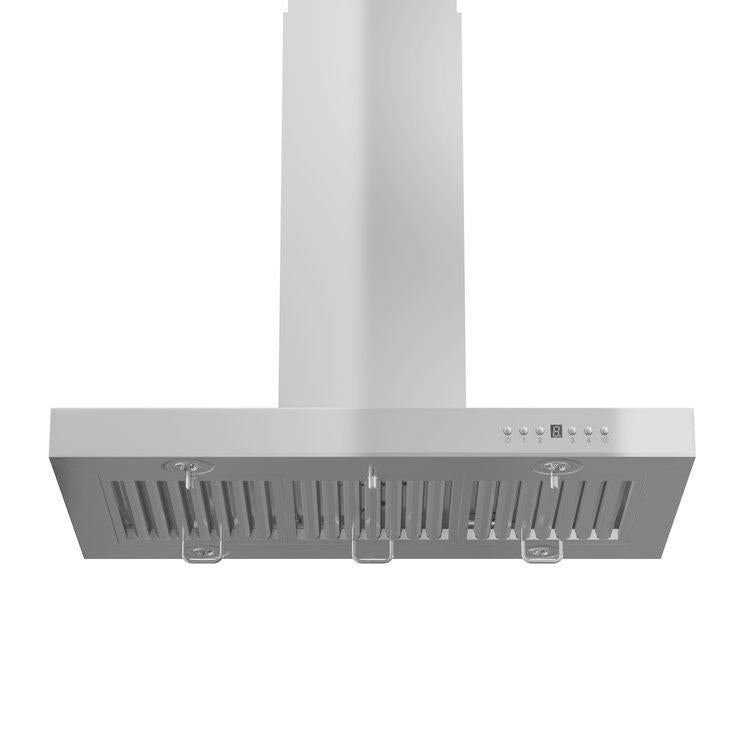 ZLINE 42 in. Convertible Vent Island Mount Range Hood in Stainless Steel (KE2i-42)