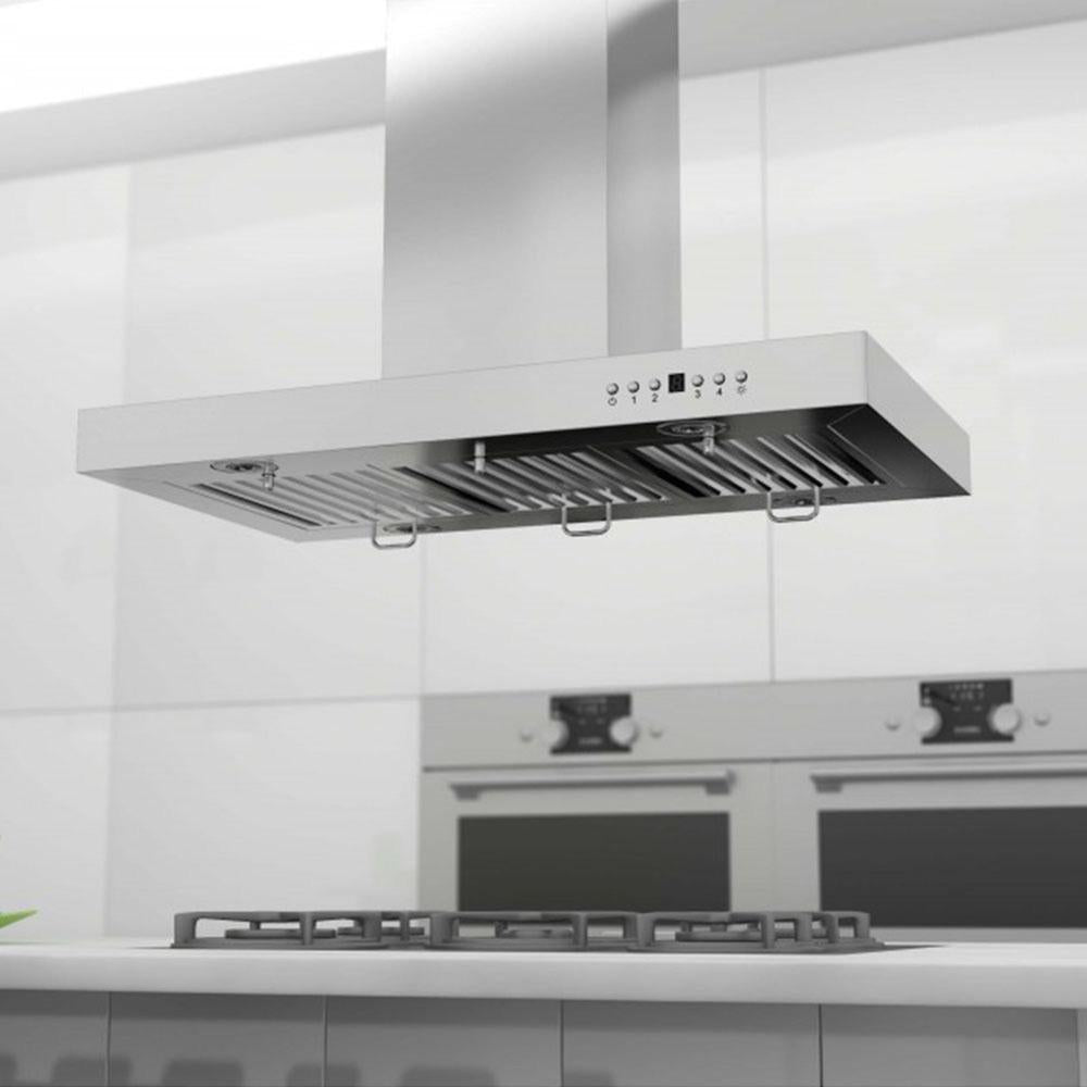 ZLINE 48 in. Convertible Vent Island Mount Range Hood in Stainless Steel (KE2i-48)