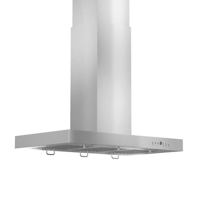 ZLINE 42 in. Convertible Vent Island Mount Range Hood in Stainless Steel (KE2i-42)
