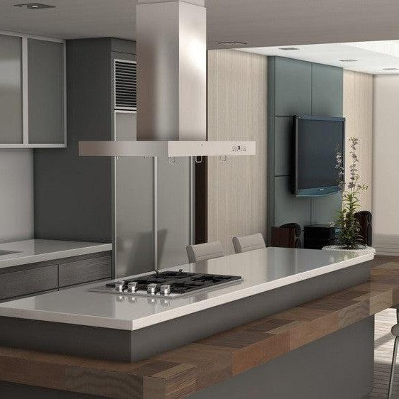 ZLINE 30 in. Convertible Vent Island Mount Range Hood in Stainless Steel (KE2i-30)