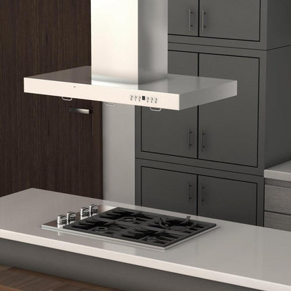 ZLINE 48 in. Convertible Vent Island Mount Range Hood in Stainless Steel (KE2i-48)