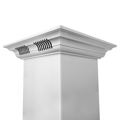 ZLINE 30 in. CrownSound™ Ducted Vent Island Mount Range Hood in Stainless Steel with Built-in Bluetooth Speakers (GL1iCRN-BT-30)