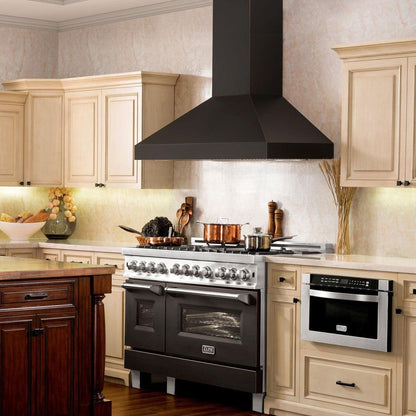 ZLINE 48 in. Designer Series Ducted Wall Mount Range Hood in Oil-Rubbed Bronze (8667B-48)