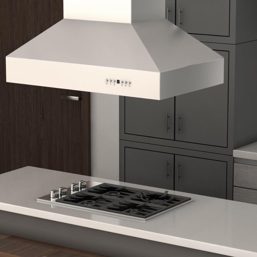 ZLINE 36 in. Ducted Island Mount Range Hood in Outdoor Approved Stainless Steel (697i-304-36)