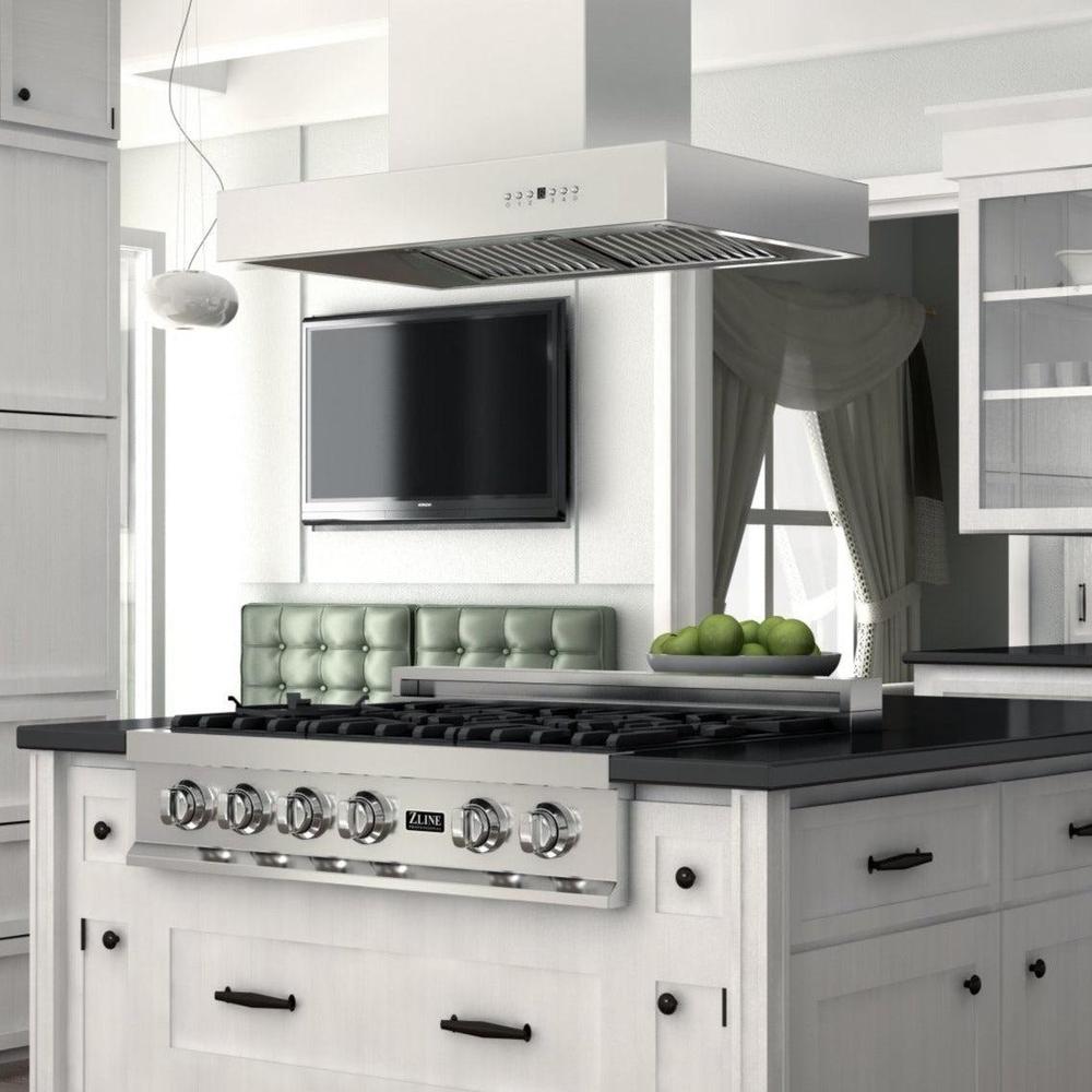 ZLINE 36 in. Ducted Outdoor Island Mount Range Hood in Stainless Steel (KECOMi-304-36)