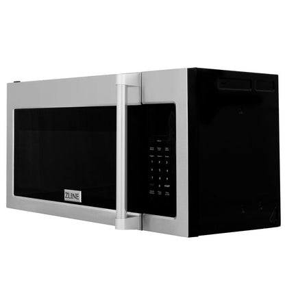 ZLINE 30 in. Kitchen Package Stainless Steel Gas Range and Over The Range Microwave with Modern Handle (2KP-SGROTR30)