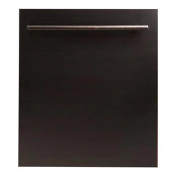 ZLINE 24 in. Top Control Dishwasher with Oil-Rubbed Bronze Panel and Modern Style Handle, 52dBa (DW-ORB-24)