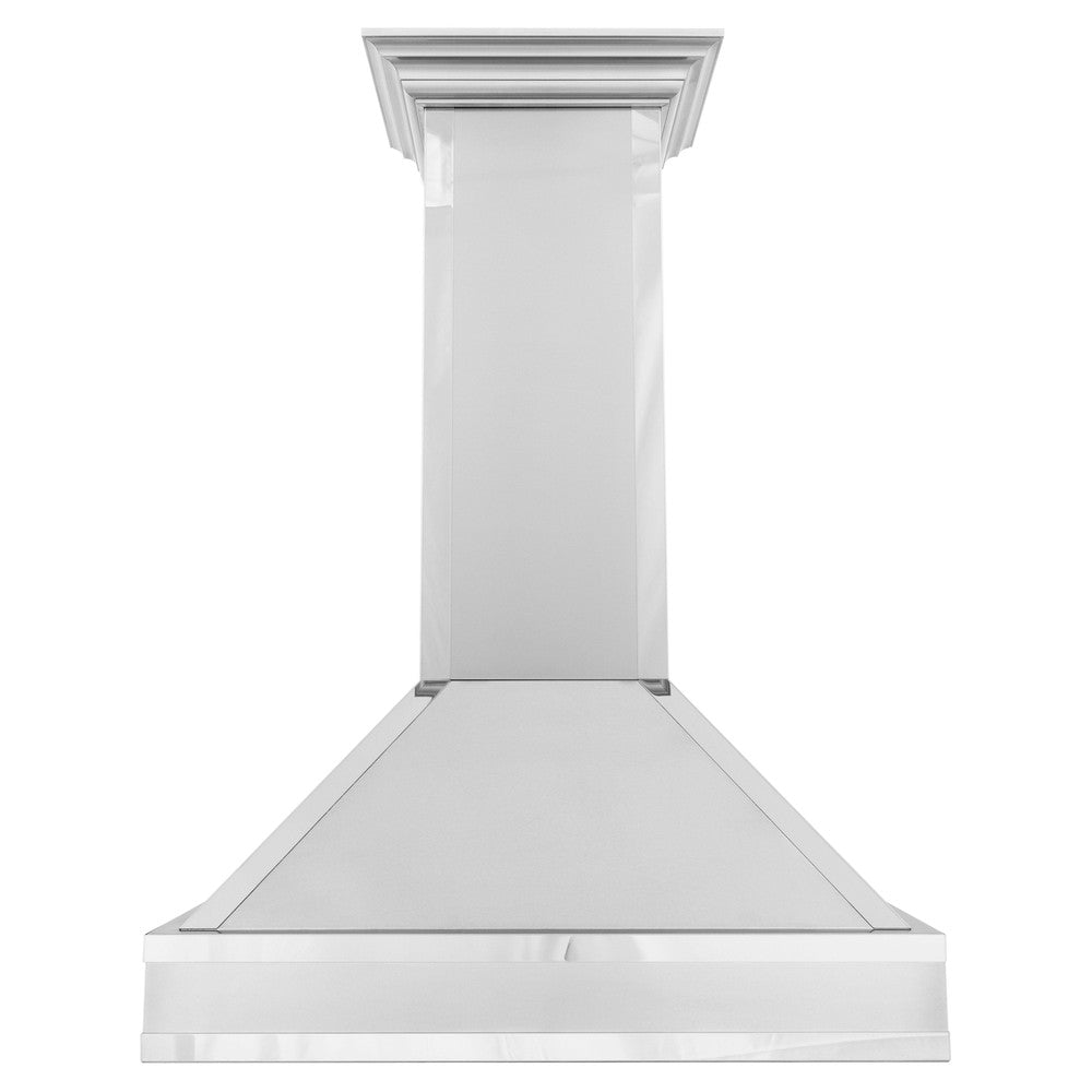 ZLINE 30 in. Designer Series Wall Mount Range Hood in Satin Stainless Steel with Mirror Accents (655MR-30)
