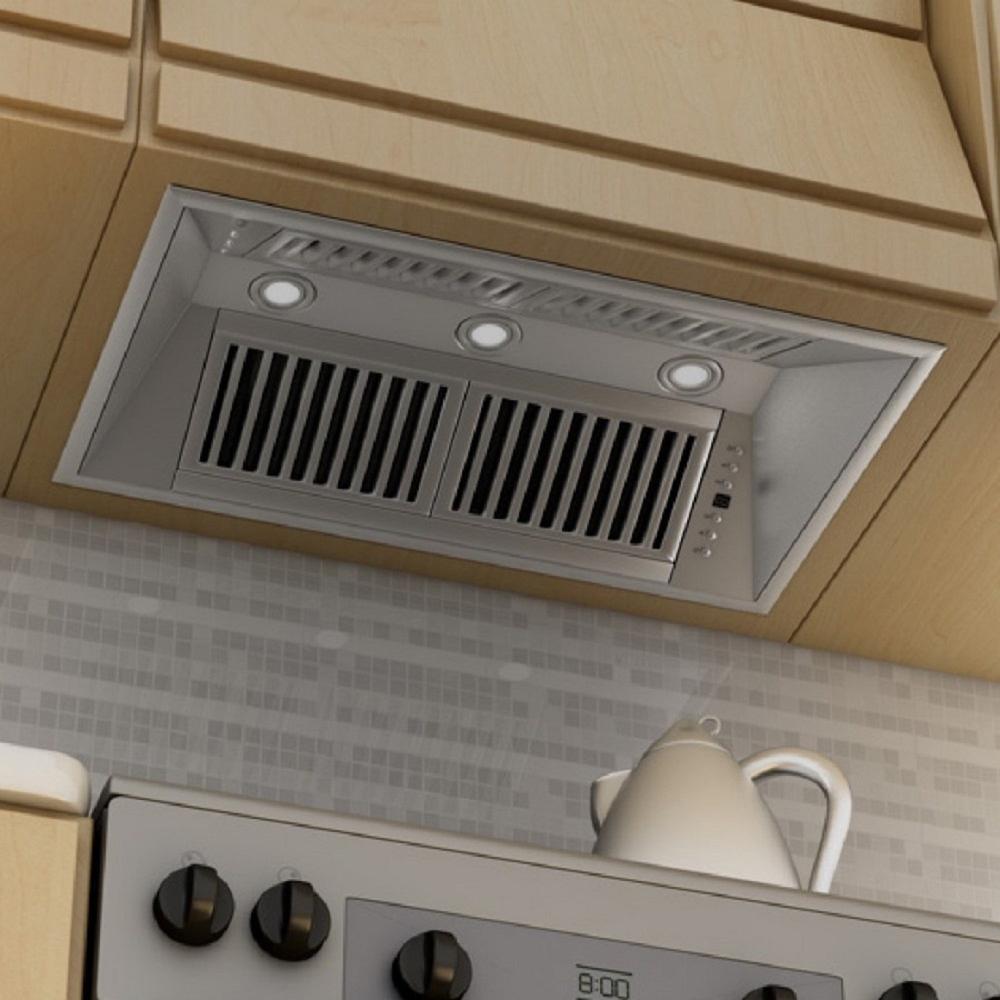 ZLINE 34 in. Ducted Island Mount Range Hood Insert in Stainless Steel (824i-34)