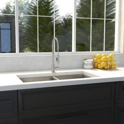 ZLINE 36 in. Anton Undermount Double Bowl Stainless Steel Kitchen Sink with Bottom Grid (SR50D-36)