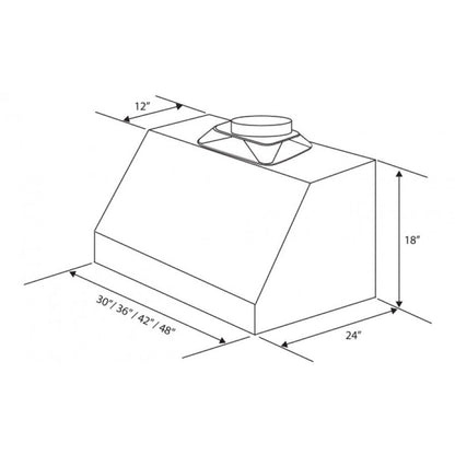 ZLINE 48 in. Convertible Vent Under Cabinet Range Hood in Stainless Steel (523-48)