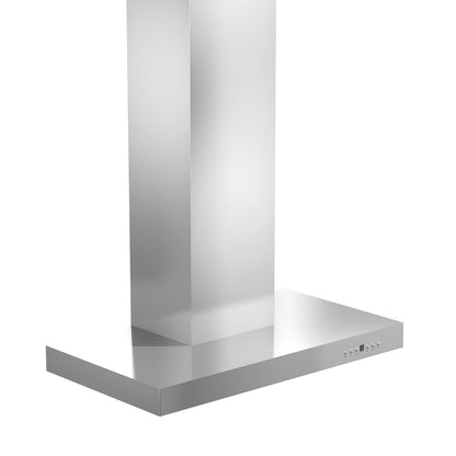 ZLINE 36 in. Convertible Vent Wall Mount Range Hood in Stainless Steel with Crown Molding (KECRN-36)