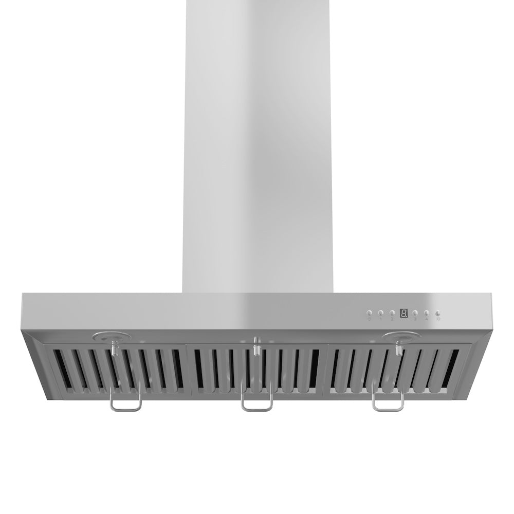 ZLINE 36 in. Convertible Vent Wall Mount Range Hood in Stainless Steel with Crown Molding (KECRN-36)