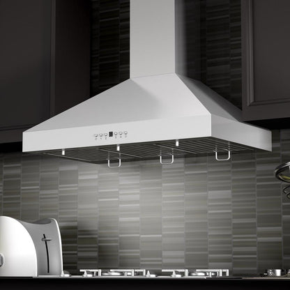 ZLINE 36 in. Convertible Vent Wall Mount Range Hood in Stainless Steel with Crown Molding (KL3CRN-36)