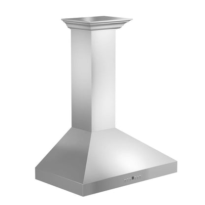 ZLINE 48 in. Convertible Vent Wall Mount Range Hood in Stainless Steel with Crown Molding (KL3CRN-48)