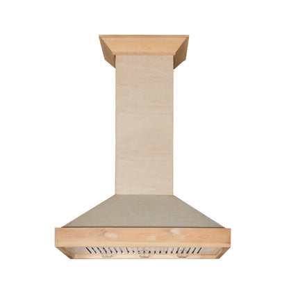 ZLINE 30 in. Ducted Unfinished Wooden Wall Mount Range Hood (KBUF-30)