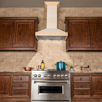 ZLINE 30 in. Ducted Unfinished Wooden Wall Mount Range Hood (KBUF-30)
