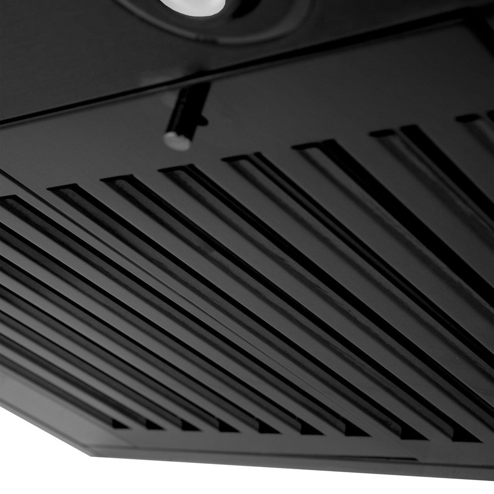 ZLINE 36 in. Convertible Vent Wall Mount Range Hood in Black Stainless Steel (BSKEN-36)