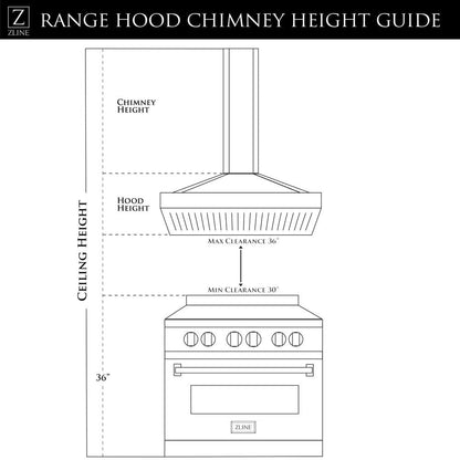 ZLINE 30 in. Convertible Vent Wall Mount Range Hood in Stainless Steel and Glass (KN-30)