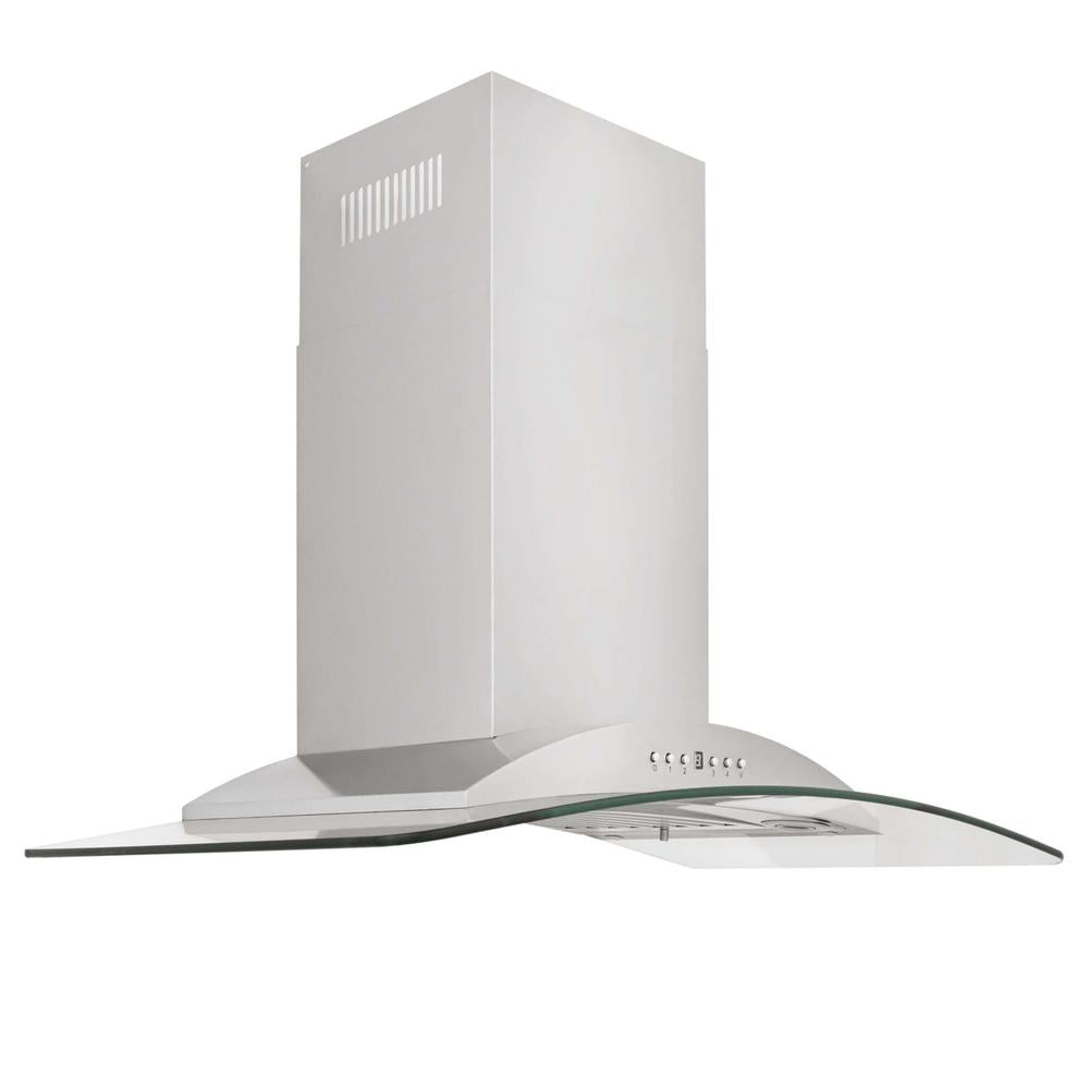 ZLINE 36 in. Convertible Vent Wall Mount Range Hood in Stainless Steel and Glass (KN-36)