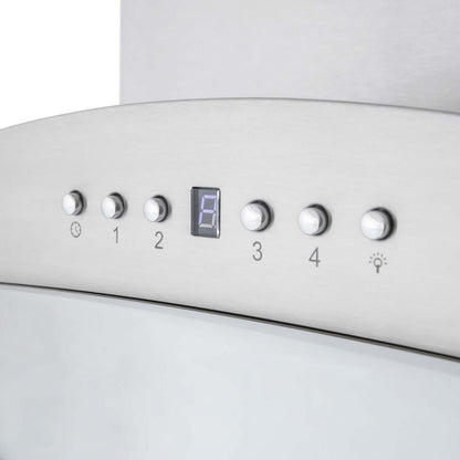 ZLINE 36 in. Convertible Vent Wall Mount Range Hood in Stainless Steel and Glass (KN-36)