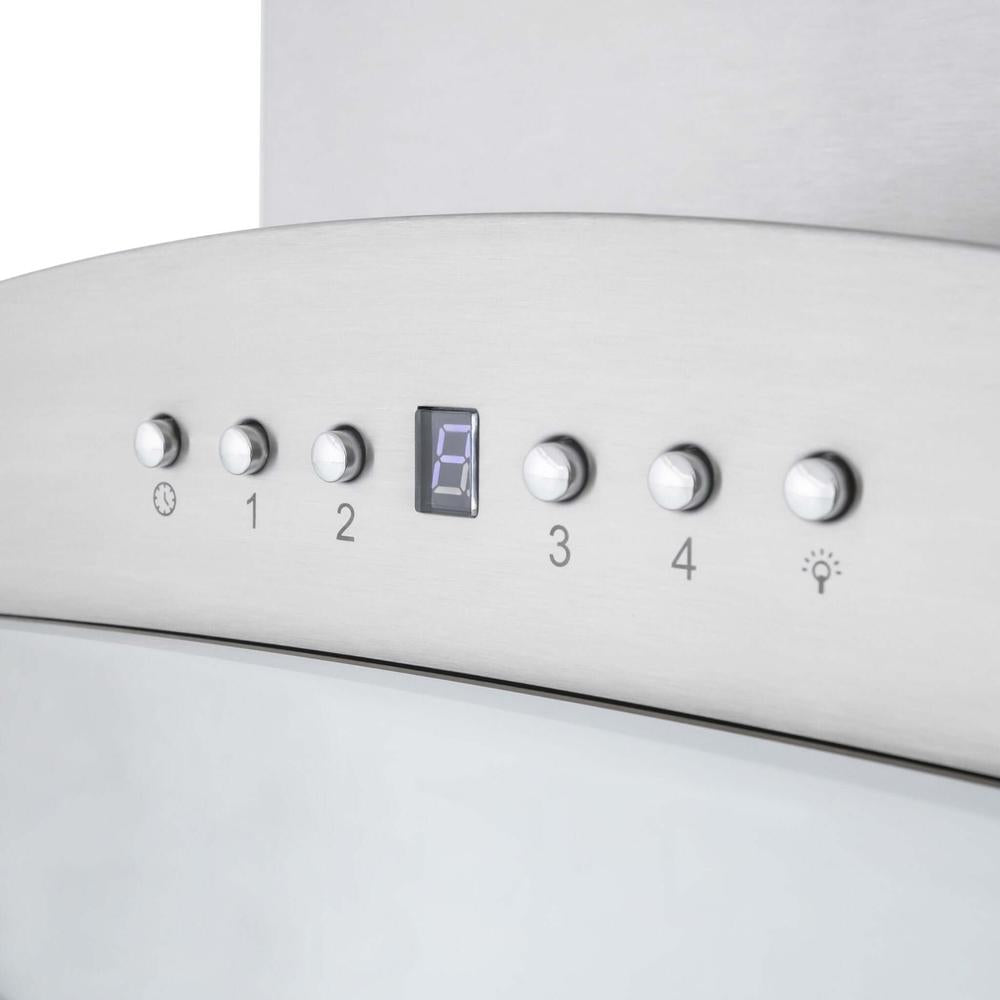 ZLINE 30 in. Convertible Vent Wall Mount Range Hood in Stainless Steel and Glass (KN-30)