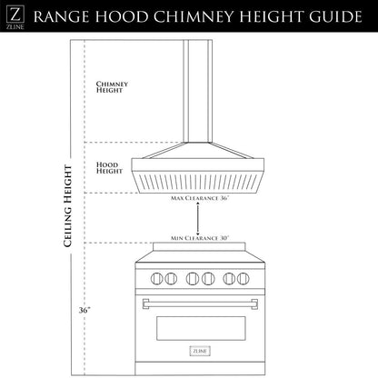 ZLINE 30 in. Convertible Vent Wall Mount Range Hood in Stainless Steel and Glass (KN4-30)