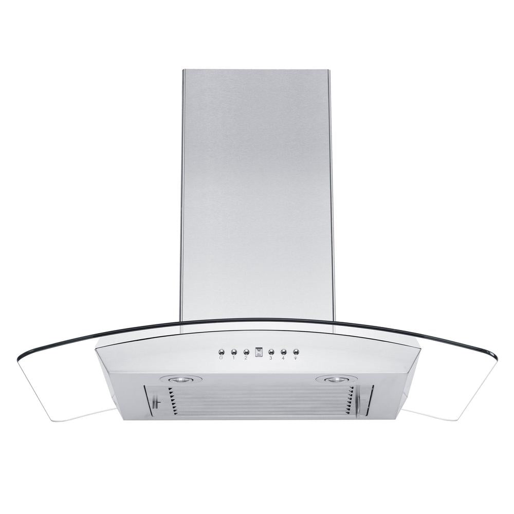 ZLINE 36 in. Convertible Vent Wall Mount Range Hood in Stainless Steel and Glass (KZ-36)