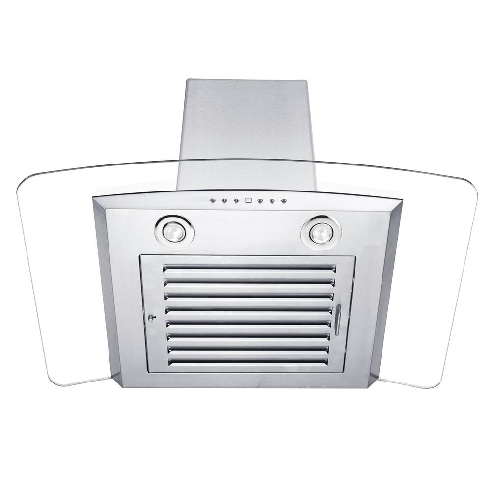ZLINE 36 in. Convertible Vent Wall Mount Range Hood in Stainless Steel and Glass (KZ-36)