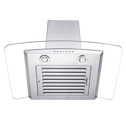 ZLINE 36 in. Convertible Vent Wall Mount Range Hood in Stainless Steel and Glass (KZ-36)