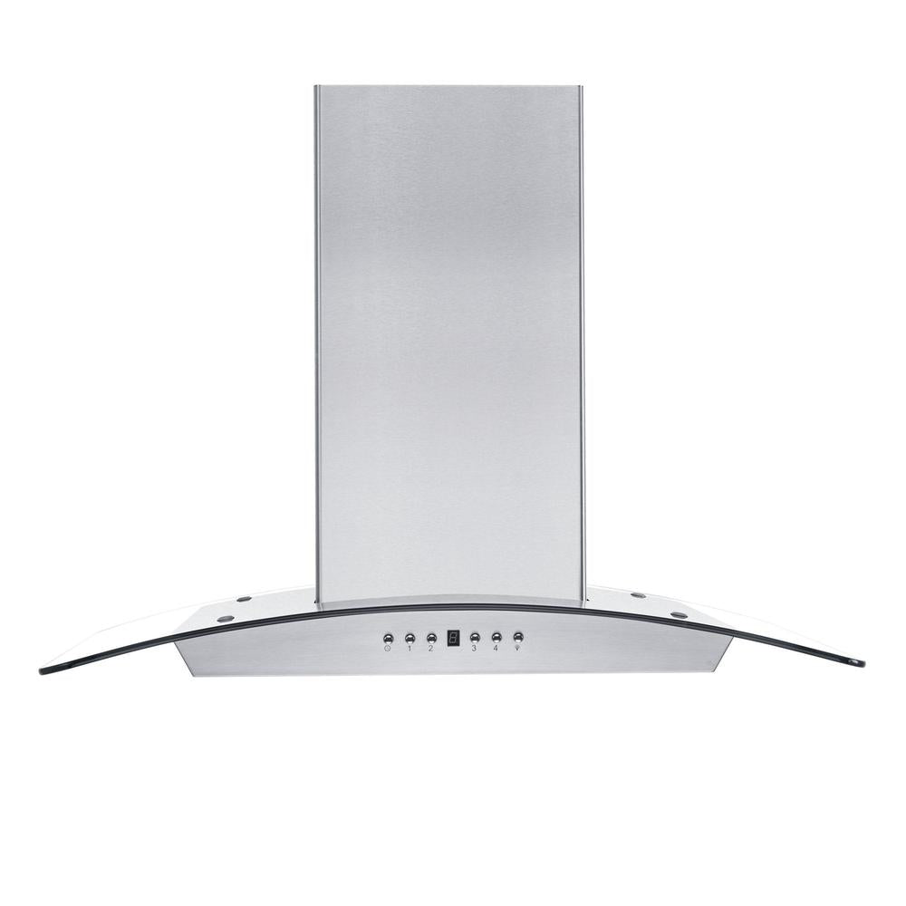 ZLINE 36 in. Convertible Vent Wall Mount Range Hood in Stainless Steel and Glass (KZ-36)