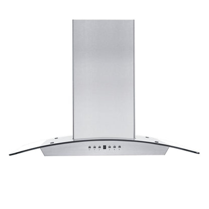 ZLINE 36 in. Convertible Vent Wall Mount Range Hood in Stainless Steel and Glass (KZ-36)
