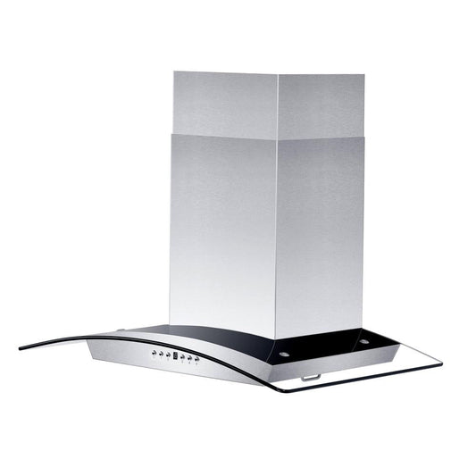 ZLINE 36 in. Convertible Vent Wall Mount Range Hood in Stainless Steel and Glass (KZ-36)